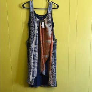 NWT Patterned Sleeveless Dress